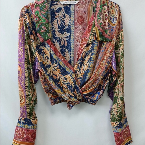Zara Boho Paisley Top - Picture 2 of 4